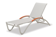 Helios Contract Sling Four Position Stacking Lay Flat Chaise