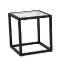 Extruded Aluminum Salona Coffee Table with Glass Top