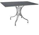 Solid Iron Top 24" x 30" Rectangular Bistro Table with Universal Base in Iron