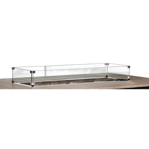 12" x 24" Rectangular Glass Wind Guard