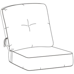 Estate Series Club Chair Replacement Cushion for Mayfair, Somerset, &amp; Stratford