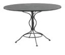 Iron 48” Round Umbrella Table with Mesh Top