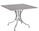 Iron 36" Square Umbrella Table with Solid Iron Top and Universal Base