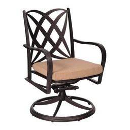 Apollo Swivel Rocking Dining Arm Chair with Optional Cushion