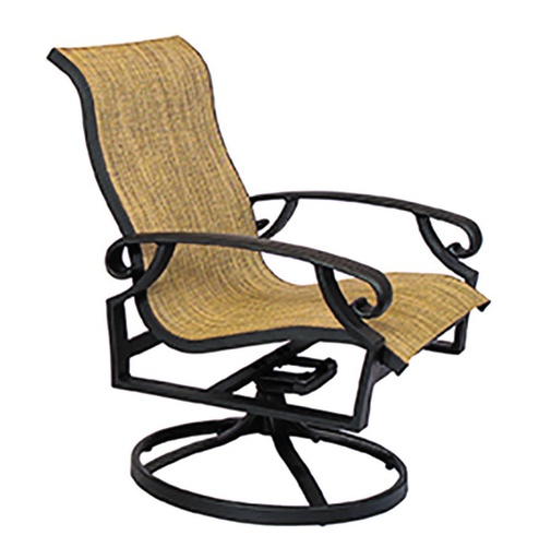 [401-76] Monterey Sling Swivel Rocker Lounge Chair