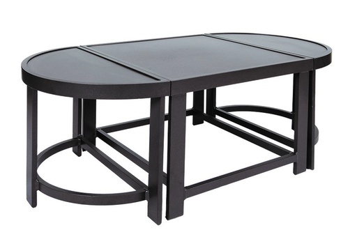 [453-65] Horizon 3 Piece Oval Cocktail Table