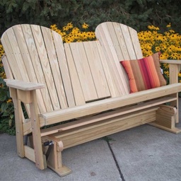 Hershyway Treated Pine 5' Adirondack Glider w/ Console