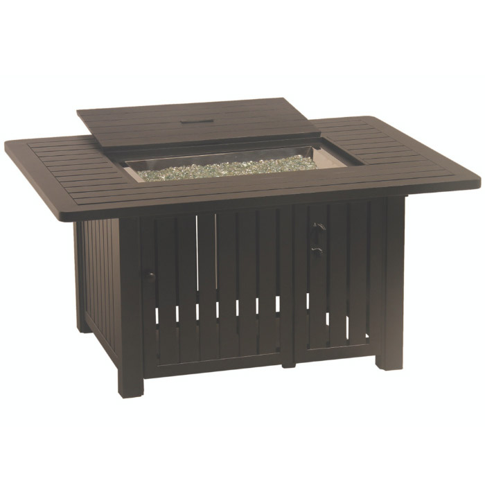 Carlisle 37" x 49" Rectangular Enclosed Gas Fire Pit Table