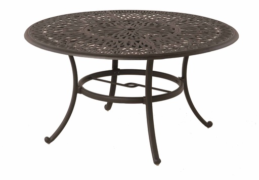 [504084-05] Biscayne 54" Round Inlaid Lazy Susan Table