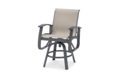 Belle Isle Sling Balcony Height Swivel Arm Chair