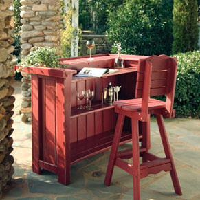 Companion Outdoor Bar Stool with Back