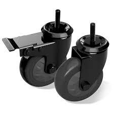 [120410] Caster Kit - (4 in/10 cm) 1 locking 1 non-locking for Modular Nests, Nests and Wood Tables