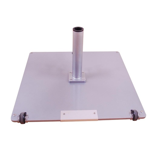 26" x 26" Square Steel Plate Umbrella Base with Wheels